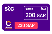 بطاقة شحن سوا 200 ريال