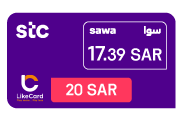 بطاقة شحن سوا 17.39 ريال